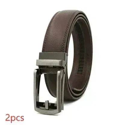 Fake Needle Belt Automatic Buckle Men Cowhide - Velora