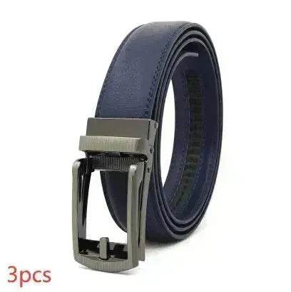 Fake Needle Belt Automatic Buckle Men Cowhide - Velora