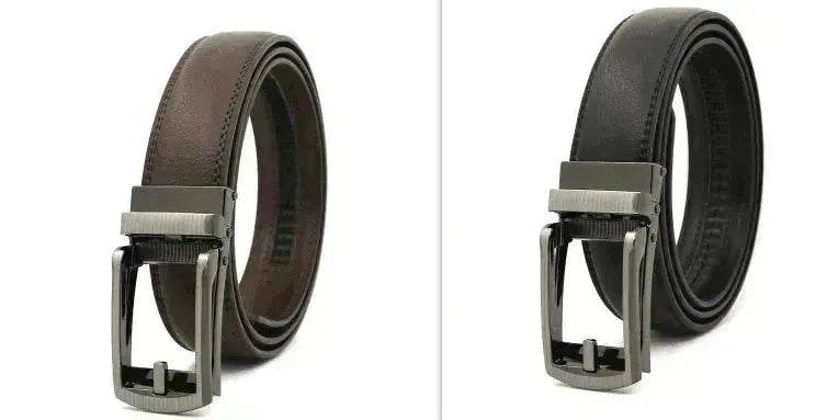 Fake Needle Belt Automatic Buckle Men Cowhide - Velora