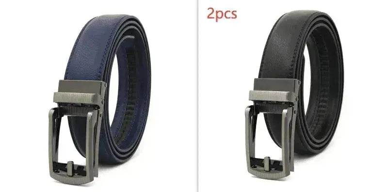 Fake Needle Belt Automatic Buckle Men Cowhide - Velora