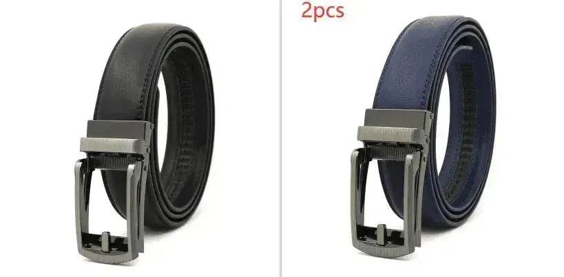 Fake Needle Belt Automatic Buckle Men Cowhide - Velora