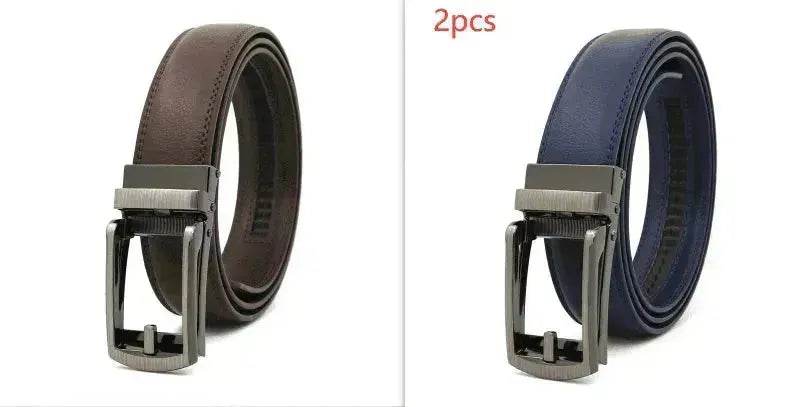 Fake Needle Belt Automatic Buckle Men Cowhide - Velora