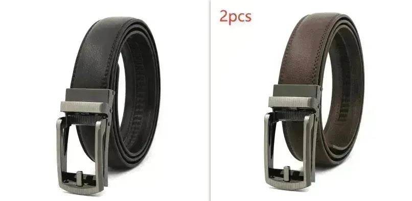 Fake Needle Belt Automatic Buckle Men Cowhide - Velora