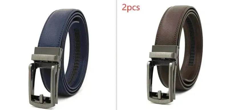 Fake Needle Belt Automatic Buckle Men Cowhide - Velora