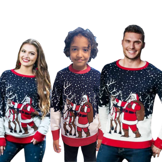 Family Bundle - Santa & Reinder Sweater - Velora Luxury Fashion