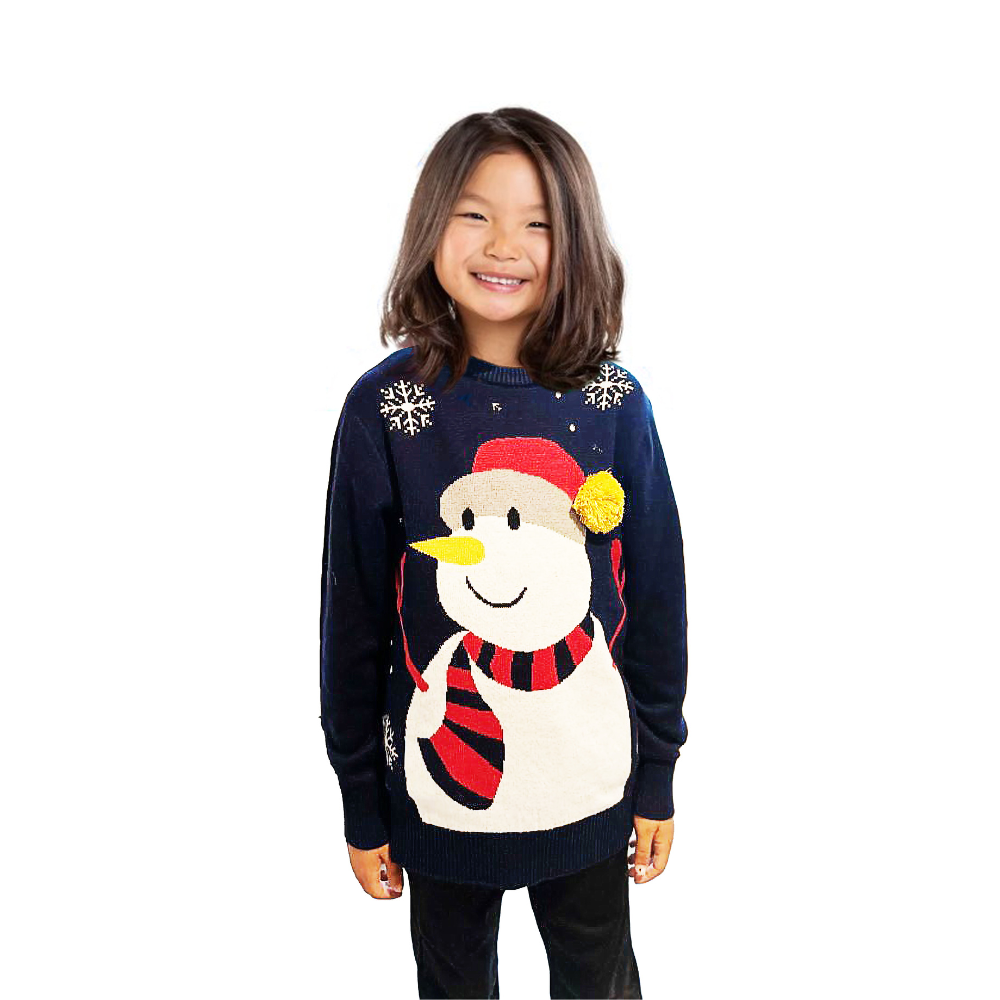 Family Bundle - Snowman Sweater With a Pompom - Velora Luxury Fashion