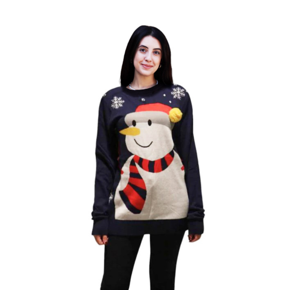Family Bundle - Snowman Sweater With a Pompom - Velora Luxury Fashion