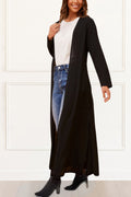 Fanny Long Woven Cover-Up Maxi Cardigan Open Tie Front - Velora Luxury Fashion
