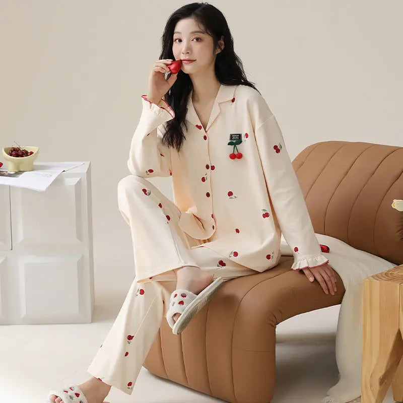 Fashion Personalized Double-sided Cotton Pajamas For Women EX-STOCK Canada