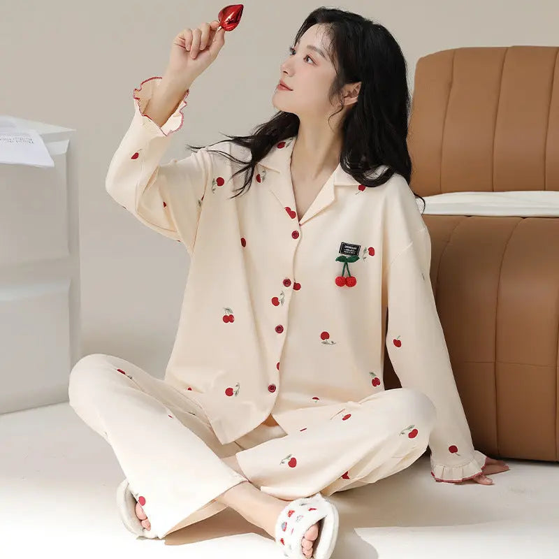 Fashion Personalized Double-sided Cotton Pajamas For Women EX-STOCK Canada