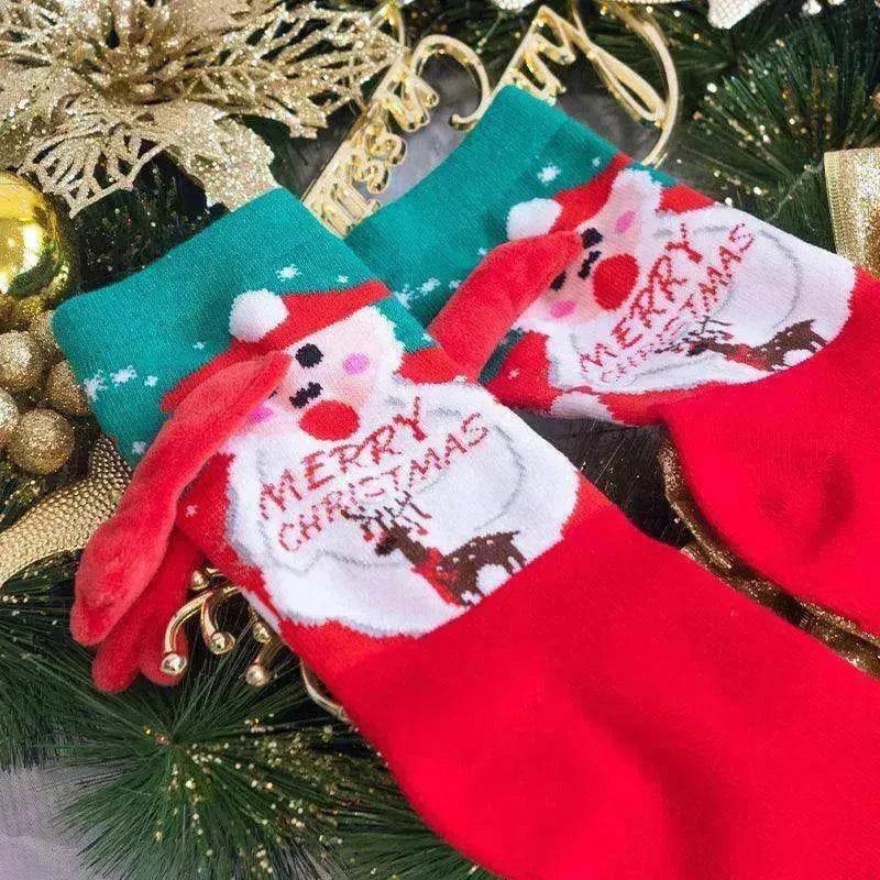 Fashion Simple Magnetic Christmas Socks For Men And Women - Velora