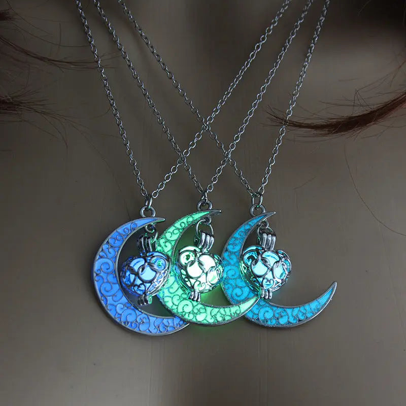 Fashion Trendy Men's Domineering Luminous Flame Dragon Necklace - Velora