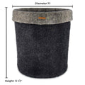 Felt Storage Basket - Black - Velora Luxury Fashion