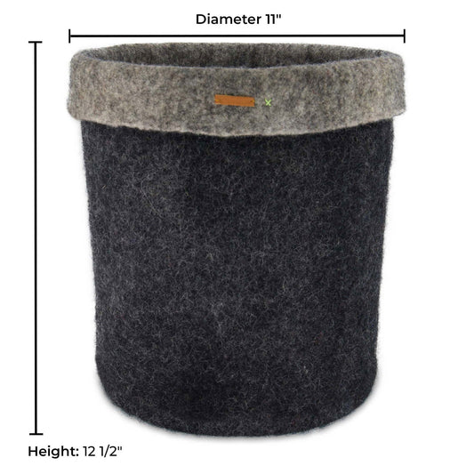 Felt Storage Basket - Black - Velora Luxury Fashion