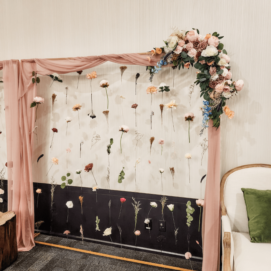 Floating Floral Backdrop Rental - Velora Luxury Fashion