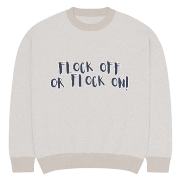 Flock Off  Knitted Verba Unisex crew neck sweater - Velora Luxury Fashion