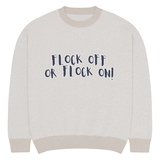 Flock Off  Knitted Verba Unisex crew neck sweater - Velora Luxury Fashion