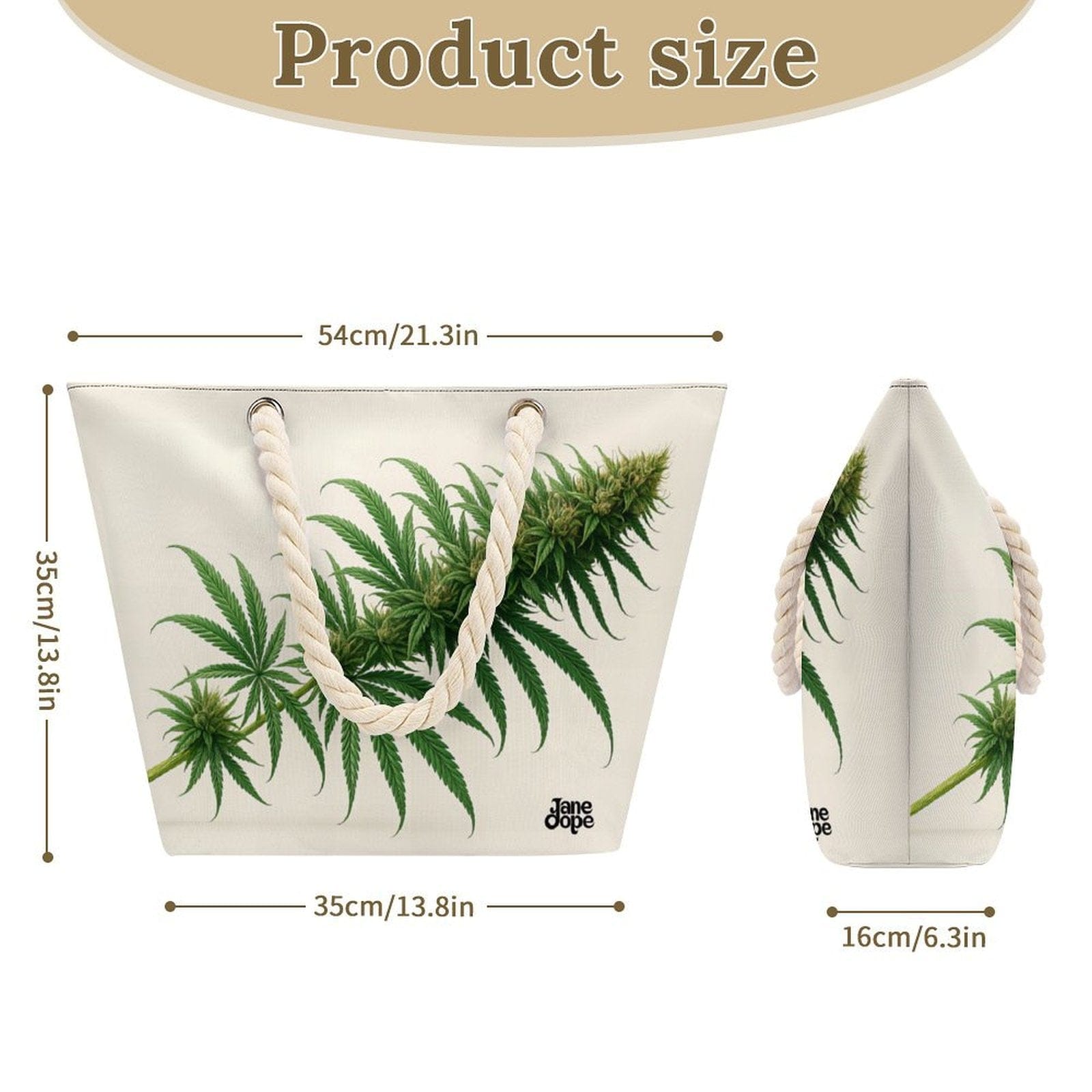 Flora Hemp rope tote bag - Velora