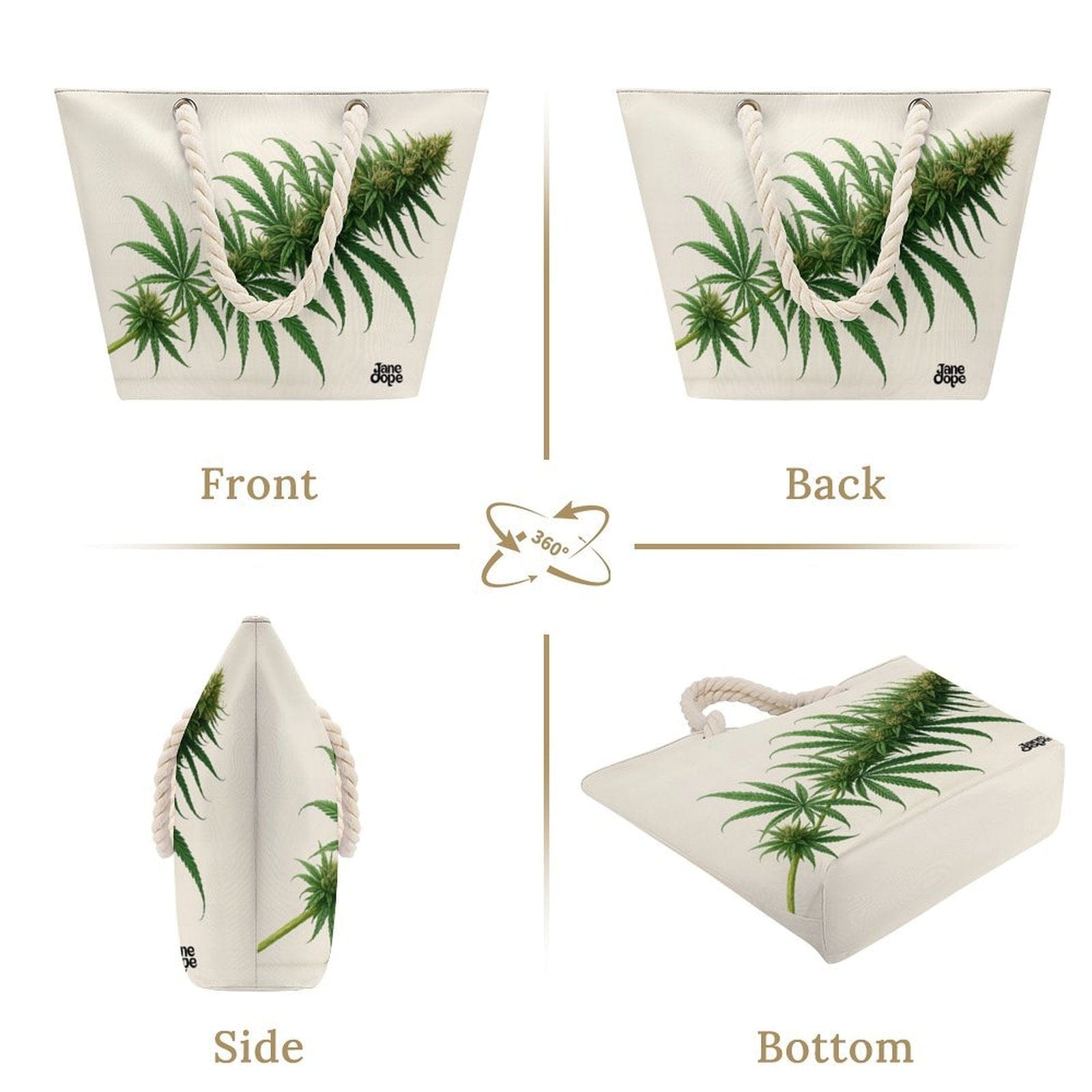 Flora Hemp rope tote bag - Velora