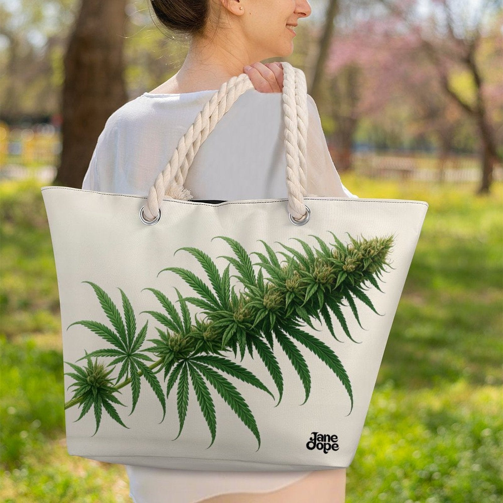 Flora Hemp rope tote bag - Velora