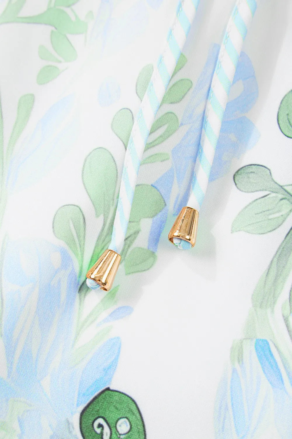 Floral Contrast Edge Layered Short Sleeve Mini Dress - Velora