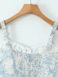 Floral Print Midi Cami Dress - Velora Luxury Fashion