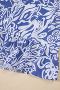 Floral Print Spaghetti Strap High Waist Dress - Velora Luxury Fashion