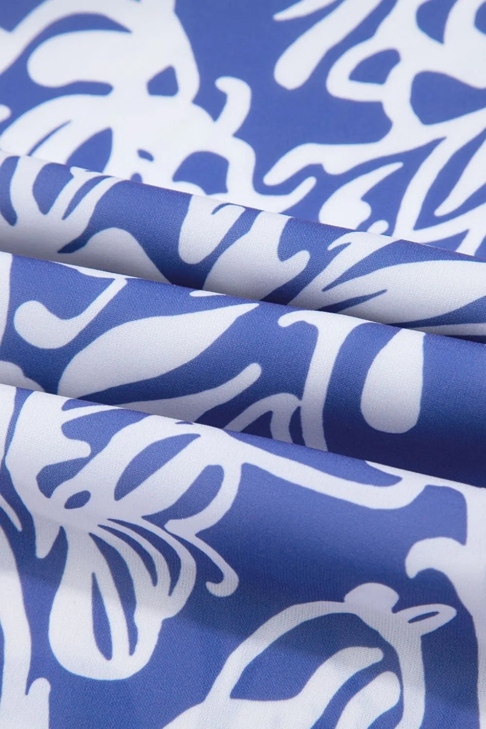 Floral Print Spaghetti Strap High Waist Dress - Velora