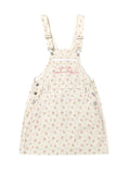 Floral Print Square Neck Overall Dress - Velora Luxury Fashion