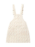 Floral Print Square Neck Overall Dress - Velora Luxury Fashion