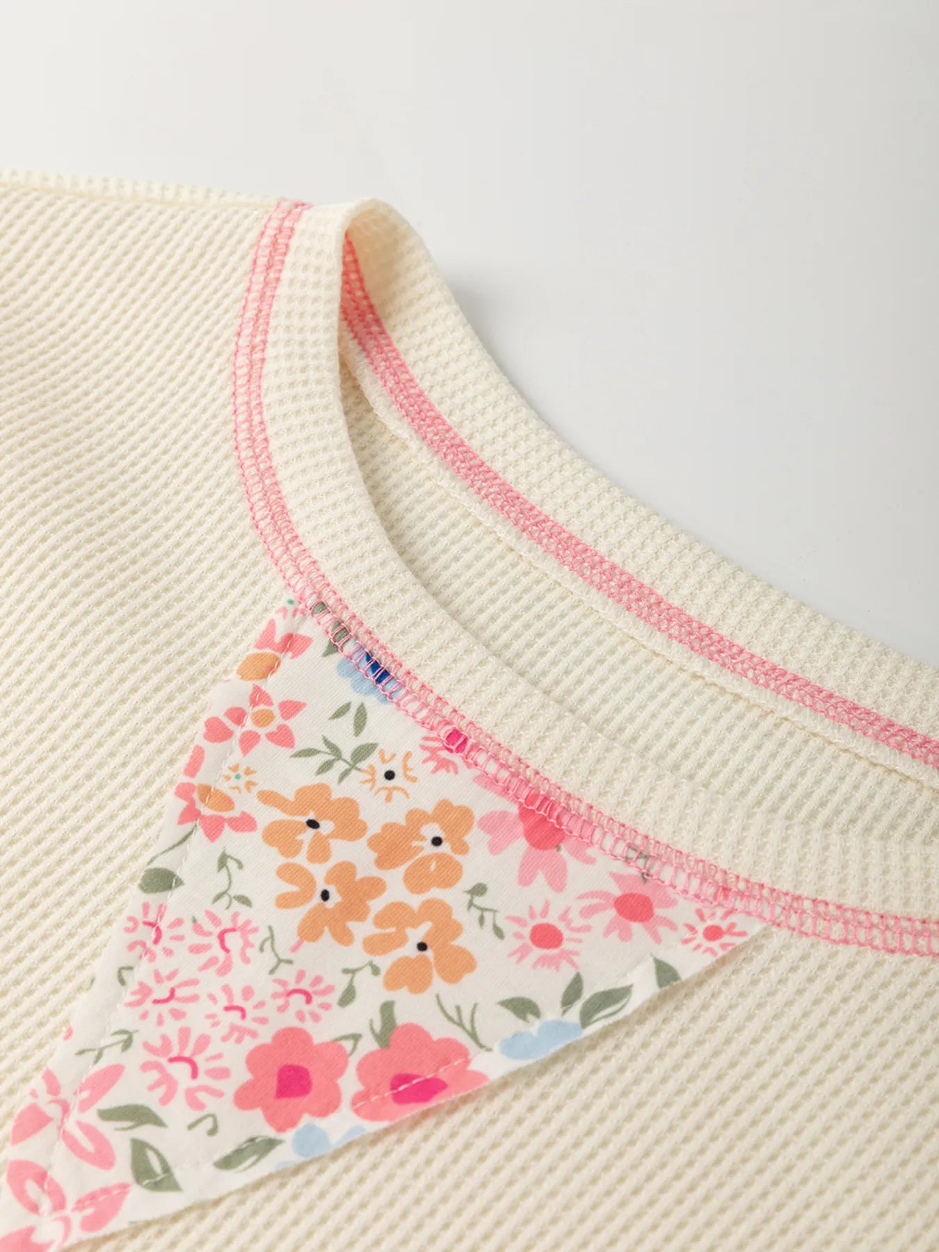 Floral Round Neck Relaxed Fit T-Shirt - Velora Luxury Fashion