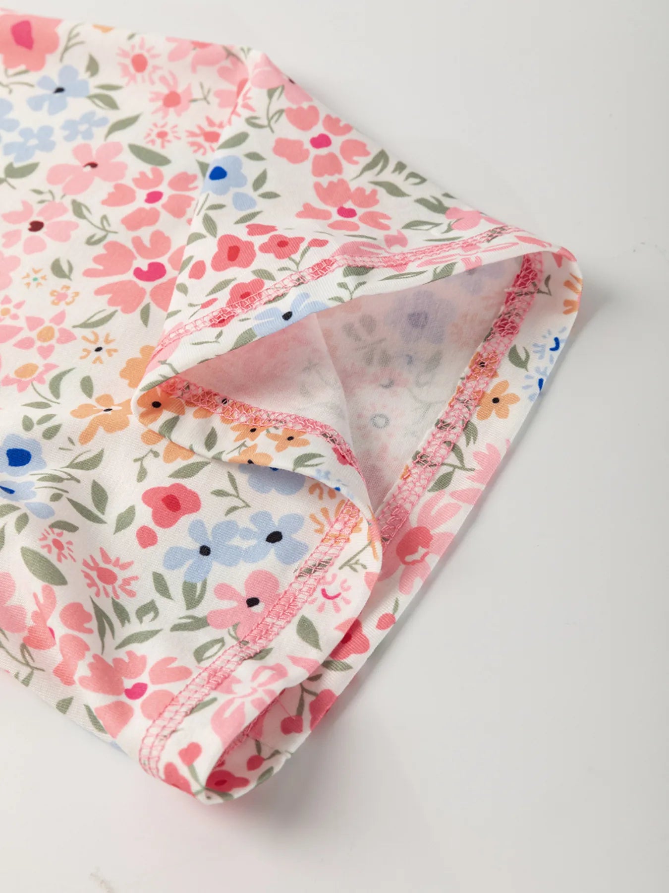 Floral Round Neck Relaxed Fit T-Shirt - Velora Luxury Fashion