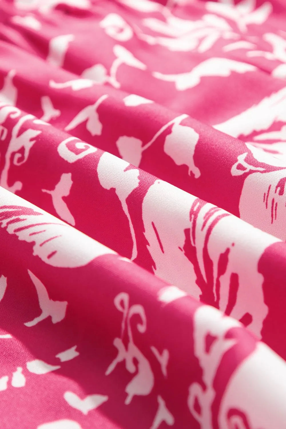 Floral Sleeveless Tasseled Tie Neck Tiered Midi Dress - Velora Luxury Fashion