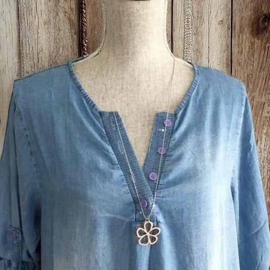 Flower Pendant Necklace - Velora Luxury Fashion