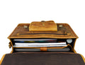 Fresno Leather Portfolio Bag - Caramel Brown - Velora Luxury Fashion