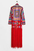 Fringe Tied Long Sleeve Cardigan - Velora Luxury Fashion