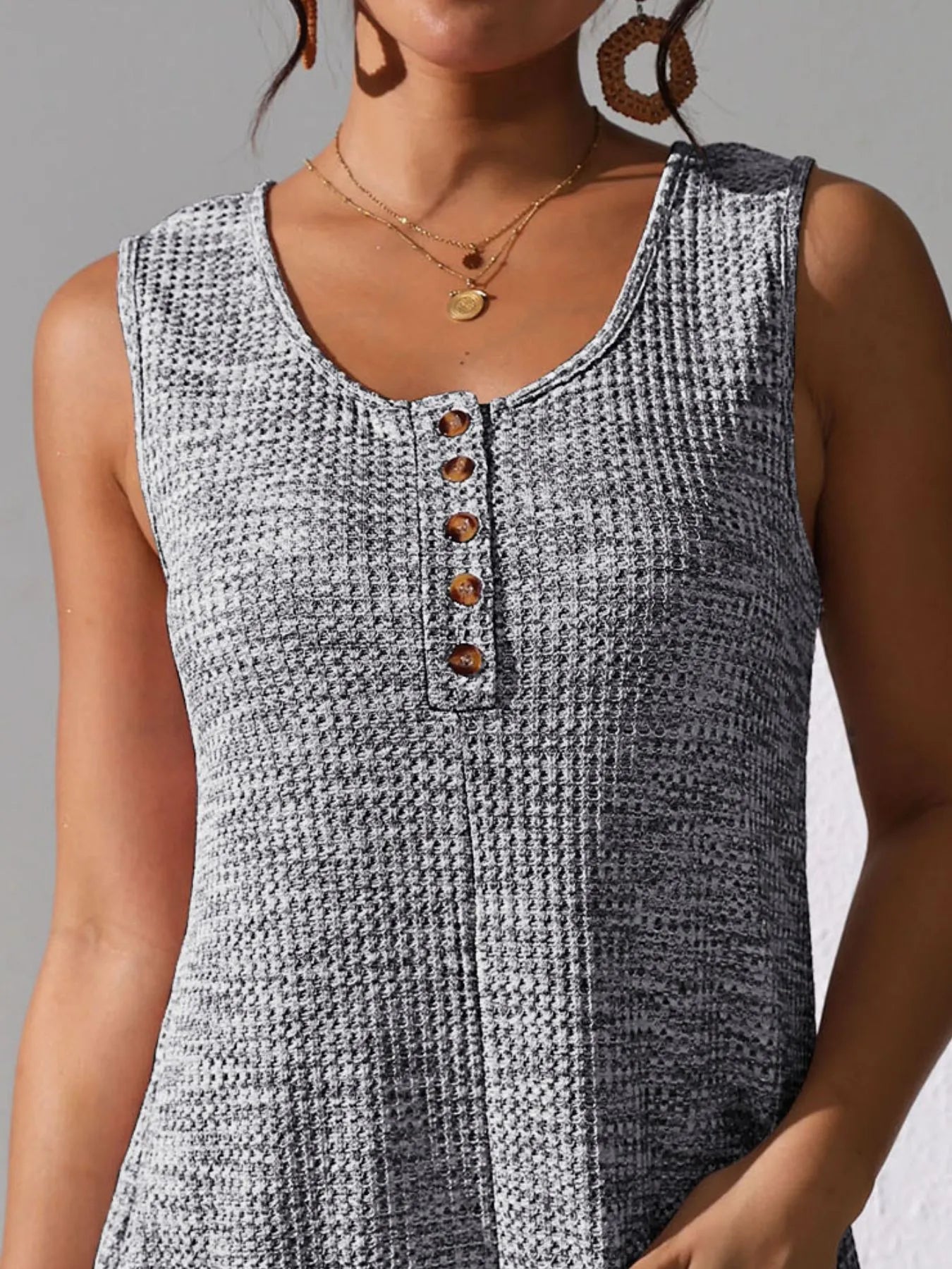 Full Size Button Front Romper with Pockets Plus Size - Velora Luxury Fashion