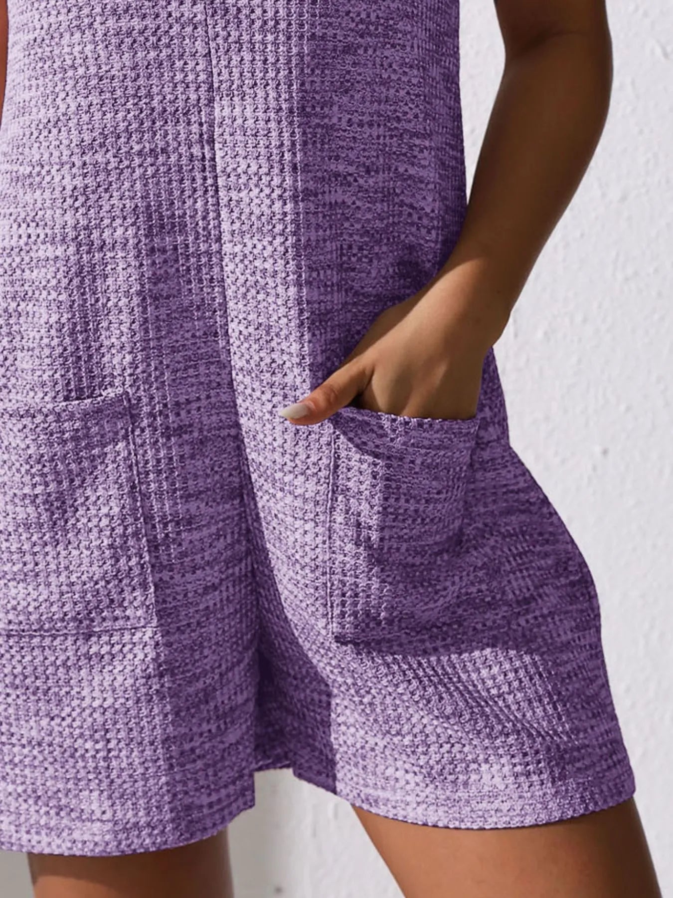 Full Size Button Front Romper with Pockets Plus Size - Velora Luxury Fashion