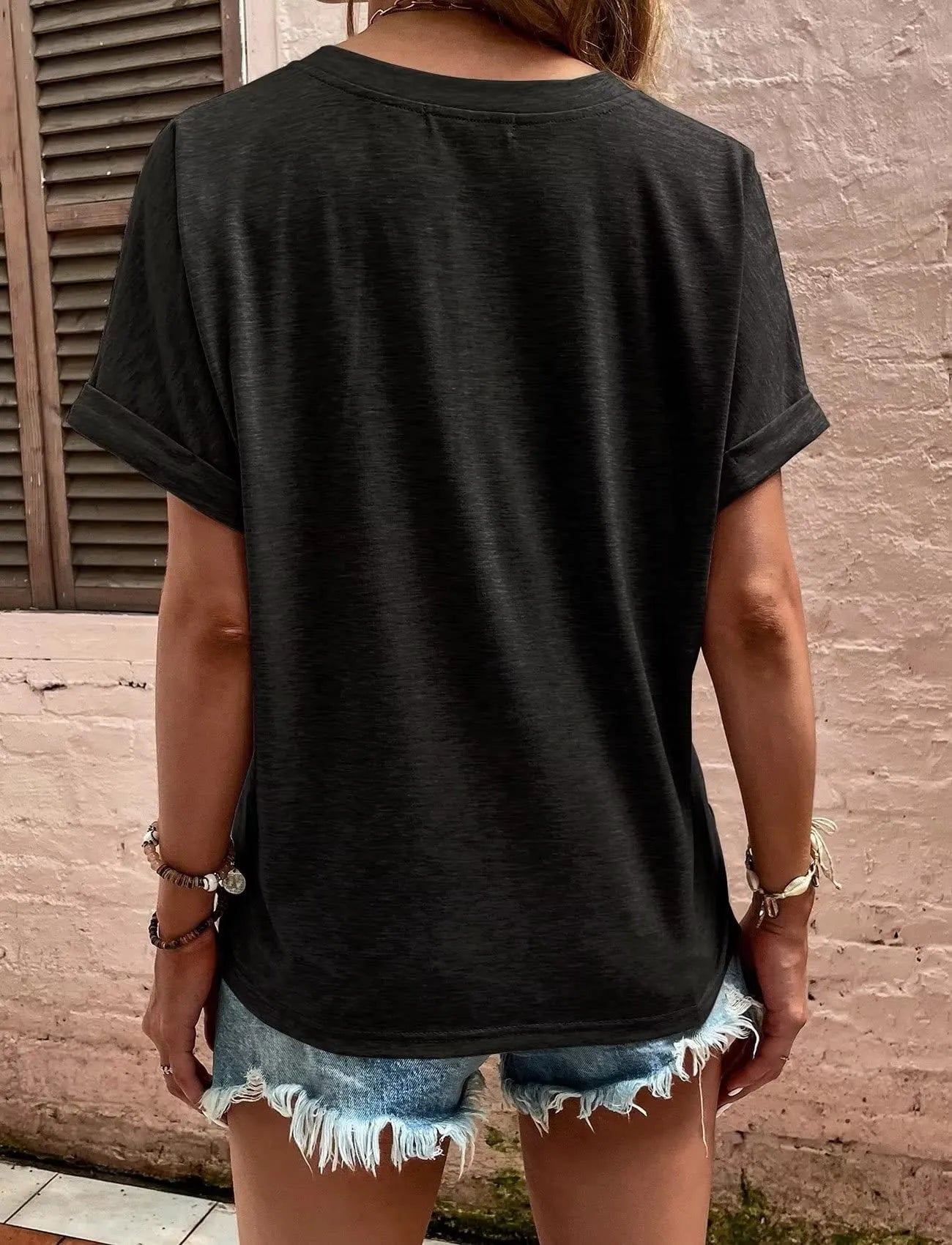 Full Size Casual Notched Short Sleeve Blouse Plus Size - Velora Luxury Fashion