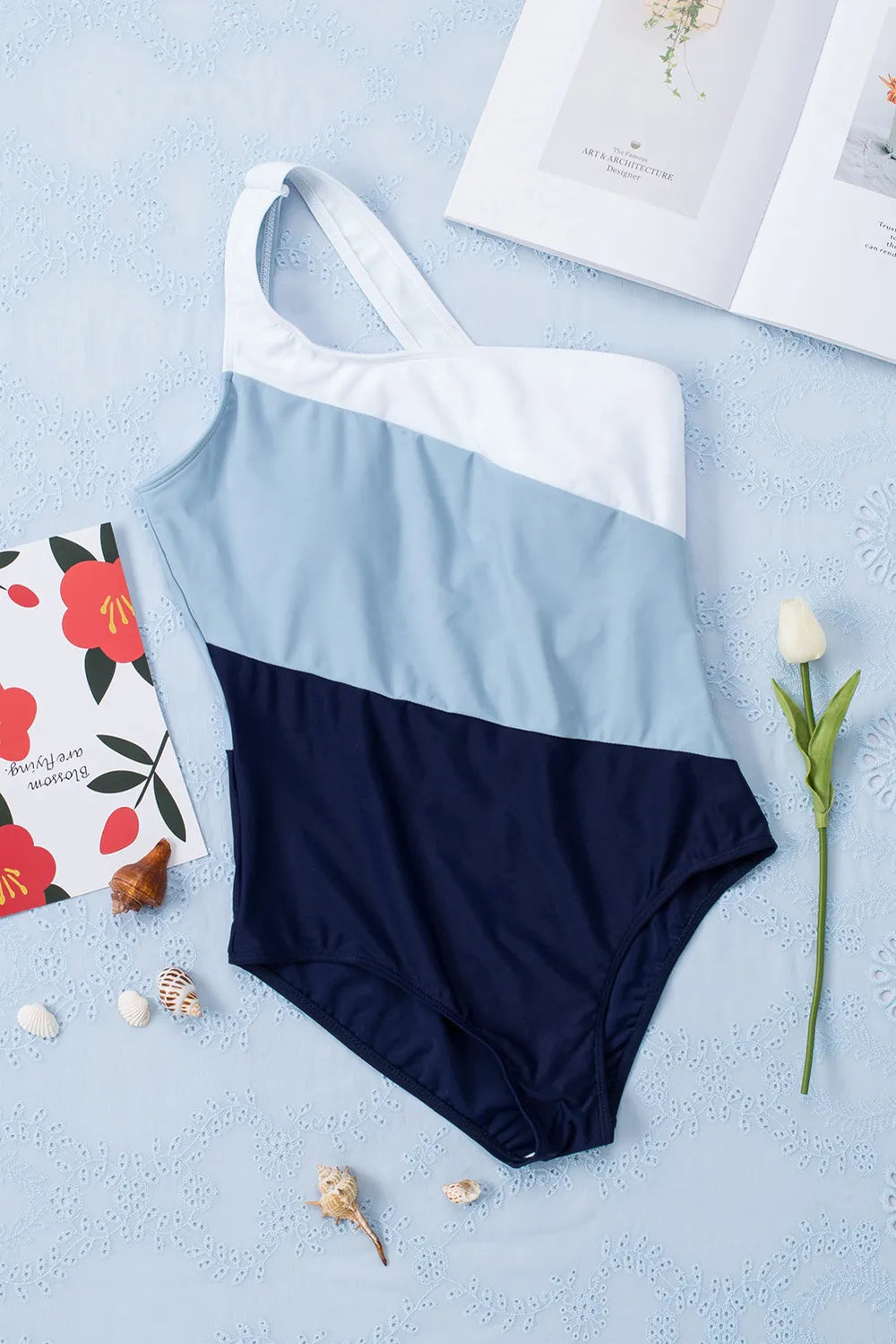 Full Size Cutout Color Block Sleeveless One-Piece Swimwear - Velora Luxury Fashion