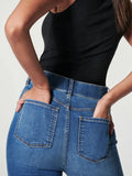 Full Size High-Waisted Flare Jeans Plus Size - Velora Luxury Fashion