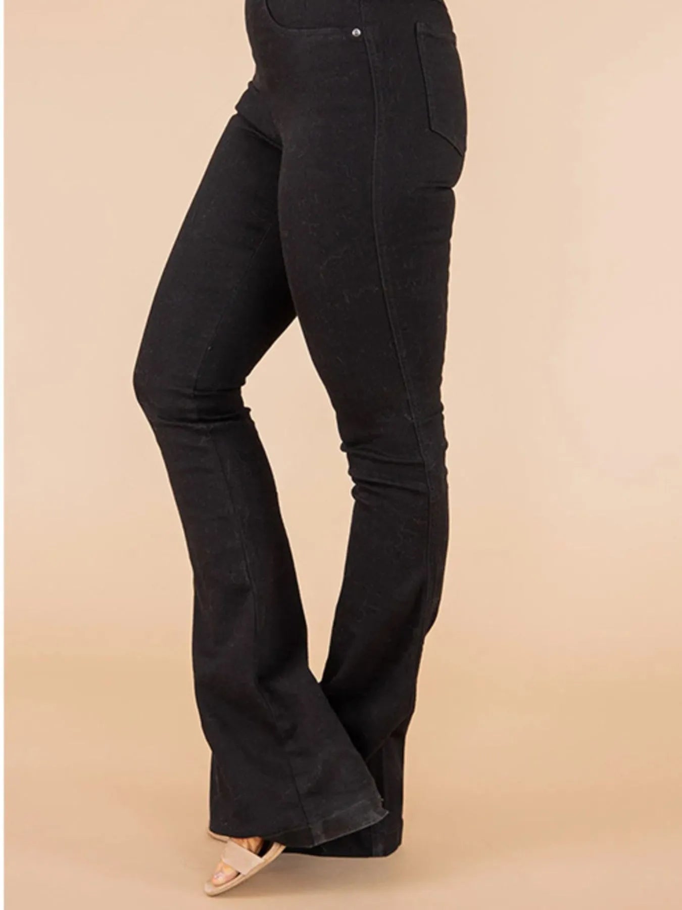 Full Size High-Waisted Flare Jeans Plus Size - Velora Luxury Fashion