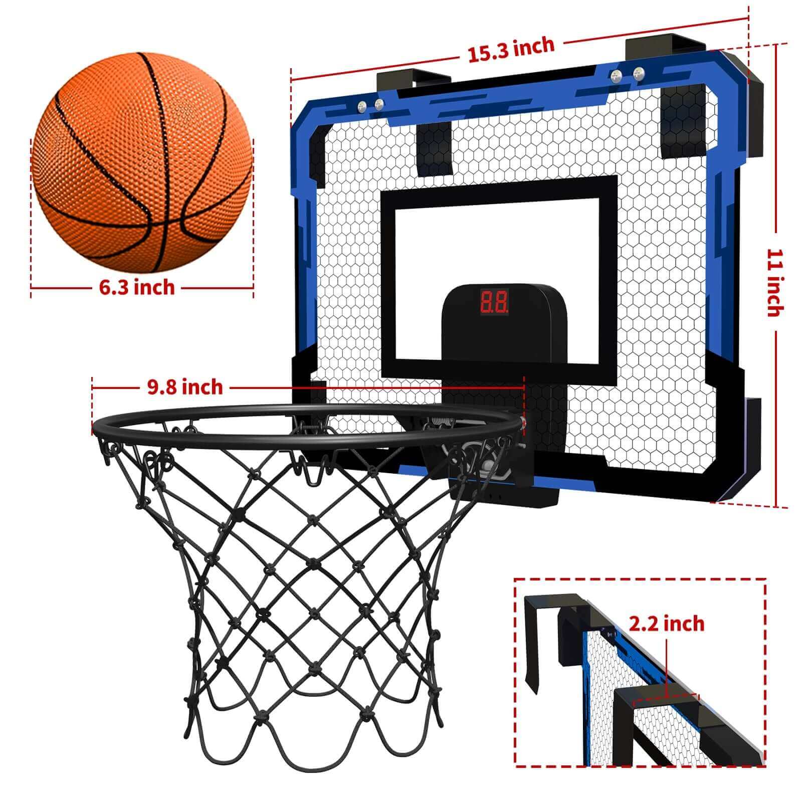 Fun and Active Playtime for Kids with our Foldable Wall-Mounted Basketball Hoop and Ball Set - Velora Luxury Fashion