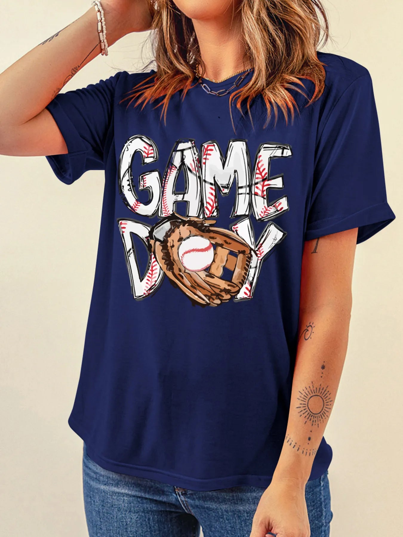 GAME DAY Graphic Short Sleeve T Shirt - Velora Luxury Fashion