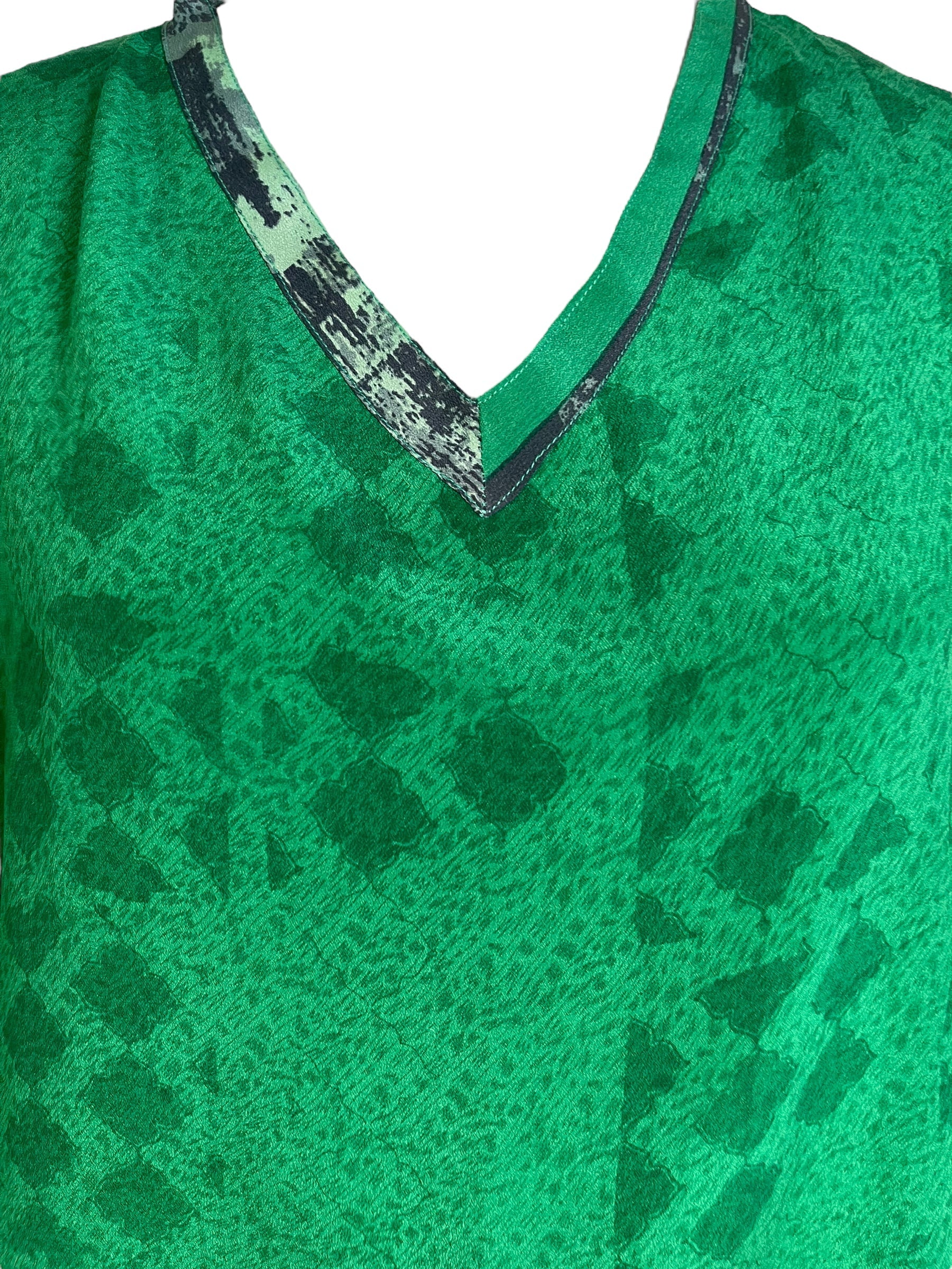 PRC6564 Avatar Pure Silk Long Tunic with Side Ties - Velora