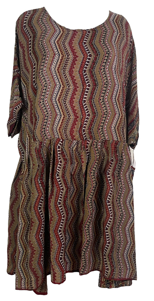 PRC3772 Avatar Pure Silk Boxy Babydoll Dress - Velora