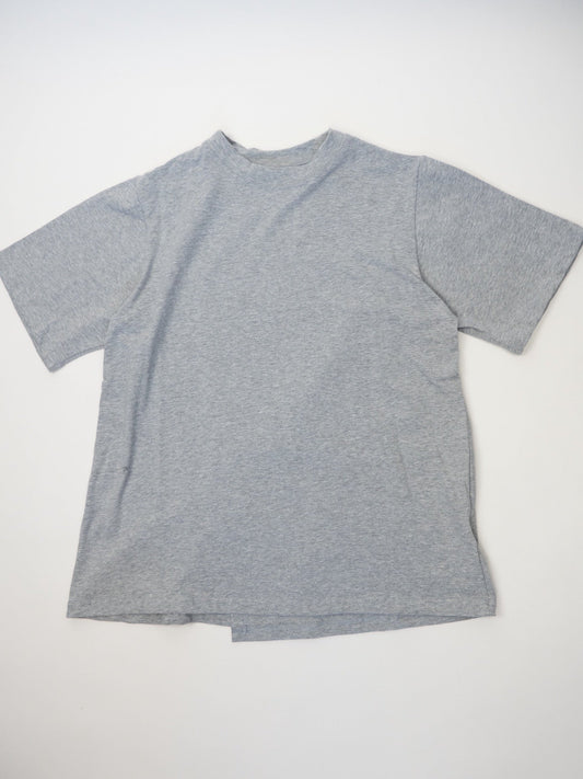 Adaptive Open Back Crew Neck T-Shirt, Grey Cotton Adaptive Comfort Clothing