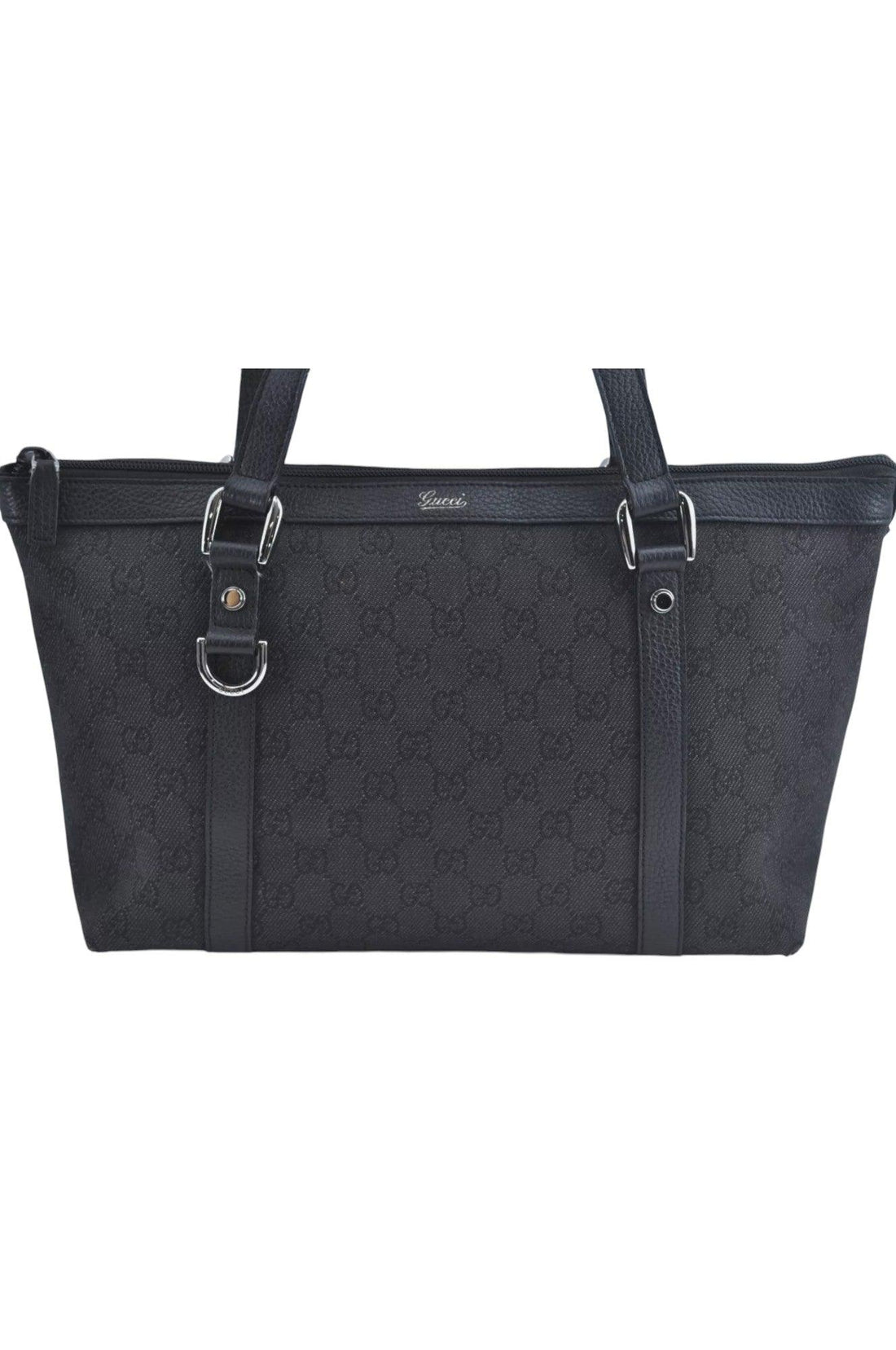 GUCCI Abbey Shoulder Tote Bag GG Canvas Leather 268640 Black L0797 - Velora Luxury Fashion