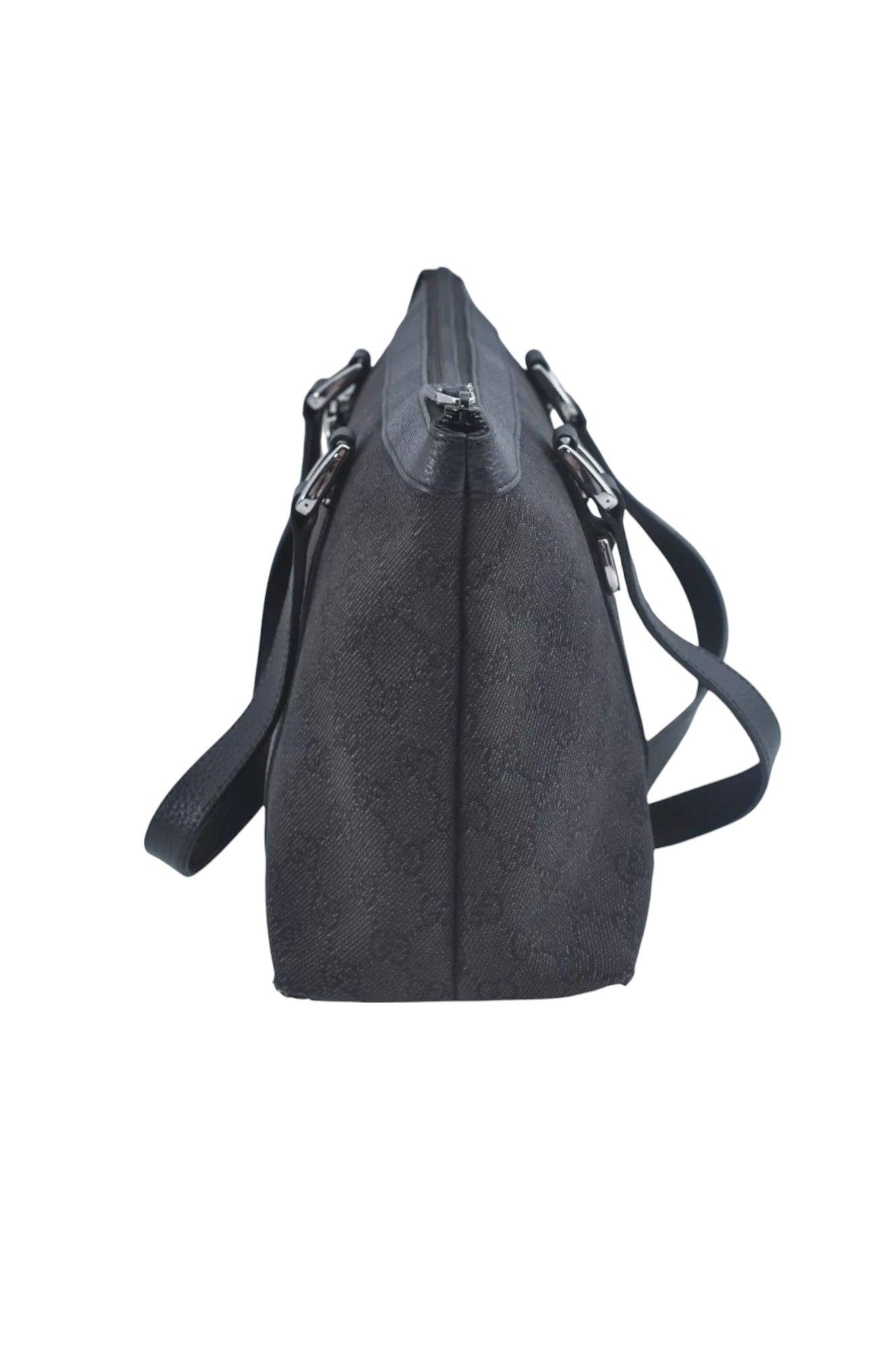 GUCCI Abbey Shoulder Tote Bag GG Canvas Leather 268640 Black L0797 - Velora Luxury Fashion