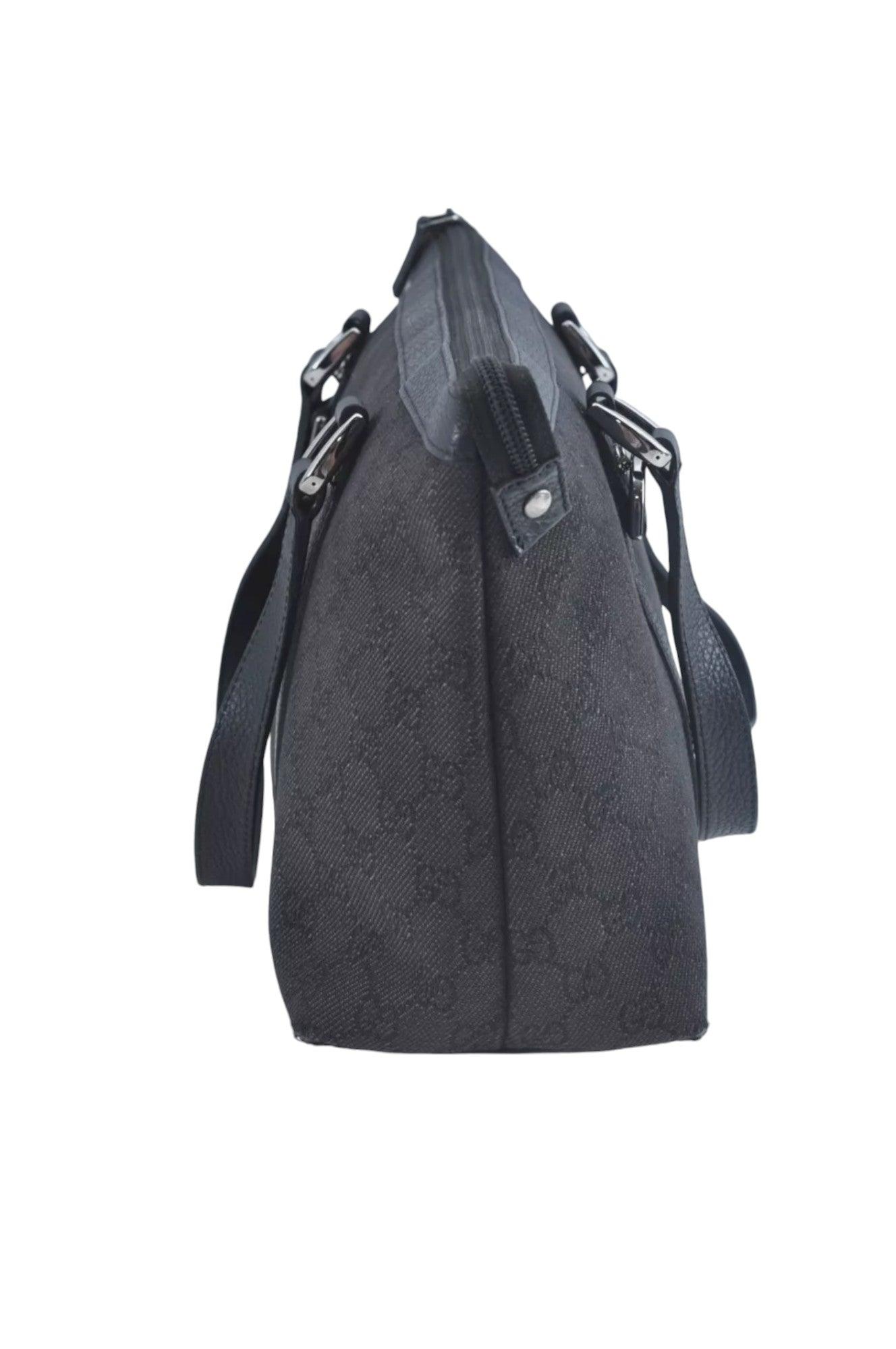 GUCCI Abbey Shoulder Tote Bag GG Canvas Leather 268640 Black L0797 - Velora Luxury Fashion